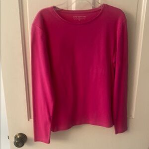 Pink Long Sleeve top with Relaxed Fit